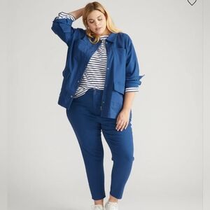 Universal Standard Seine High Rise Skinny Jeans 27 Inch French Blue. Nwt. Sz 18